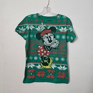 Disney Minnie Mouse Ugly Sweater‎ Style T-Shirt Women's Size Large